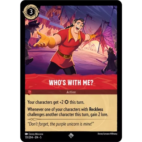 LORCANA 私に賛成の人は?【スーパーレア】 / Who's With Me? - 131/204-EN-5