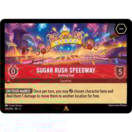 LORCANA シュガーラッシュスピードウェイ【レア】 / Sugar Rush Speedway (Starting Line) - 135/204-EN-5(foil)