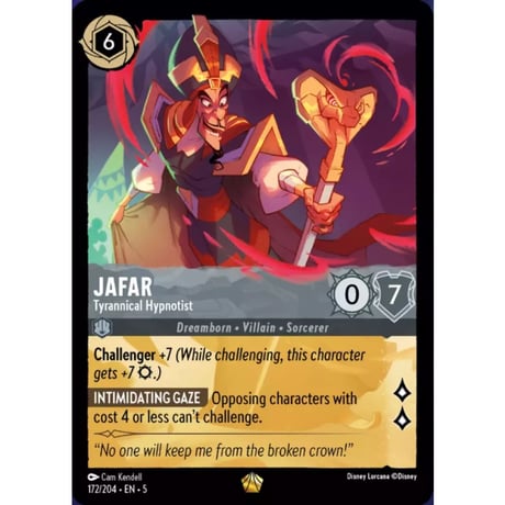 LORCANA ジャファー【レジェンダリー】 / Jafar (Tyrannical Hypnotist) - 172/204-EN-5(foil)