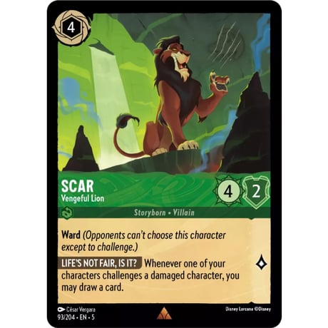 LORCANA Scar (Vengeful Lion) - 93/204-EN-5