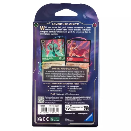 ディズニー LORCANA The First Chapter Starter Deck クルエラ・ド・ヴィル & アラジン
