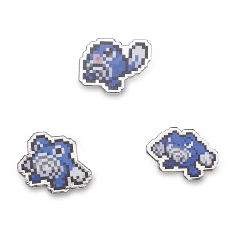 Pokémon Center Exclusive Nidoking, Poliwhisper, and Nidoking Pixel Pin