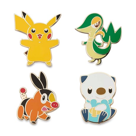 ポケモンセンター限定 ツタージャ・ポカブ・ミジュマル・ピカチュウ ピン