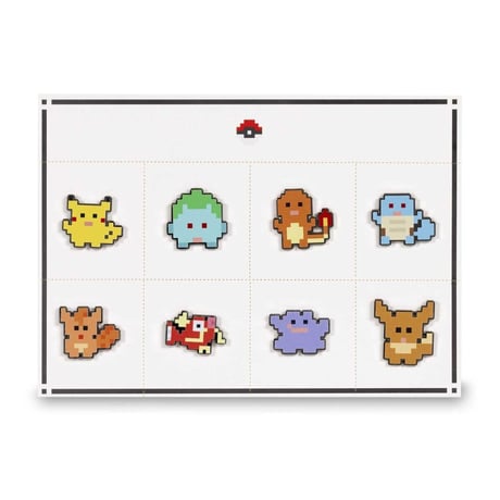ポケモンセンター限定 ブロック アートパーティー ピン (8個セット)