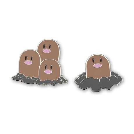ポケモンセンター限定 ディグダ・ダグトリオ ピン