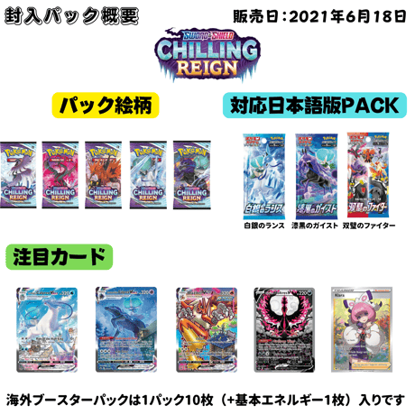 ポケモンカード Chilling Reign Elite Trainer Boxs【白馬バドレックス】