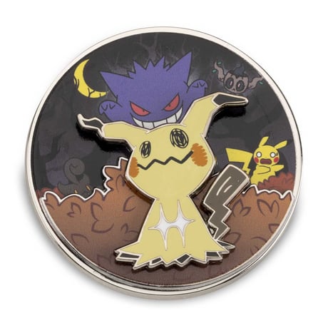 Pokemon Center Exclusive Mimikyu Autumn Leaves Scene Pin