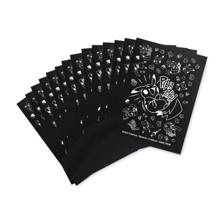 Pokemon Card Pikachu Comic Style Shiny Card Sleeves (65 Cards)