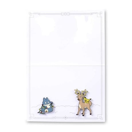 ポケモンセンター限定 ピカチュウ & オドシシ & ゴンべ 冬のポケモン ピン & グリーティングカード