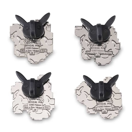 Pokemon Center Exclusive Eevee, Vaporeon, Jolteon, Flareon Pixel Pin