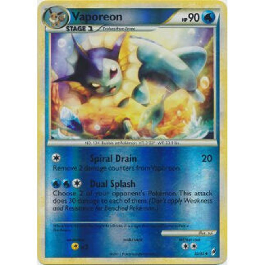 シャワーズ【リバホロ】(海外限定絵柄) / Vaporeon - Call of Legends (52/95)