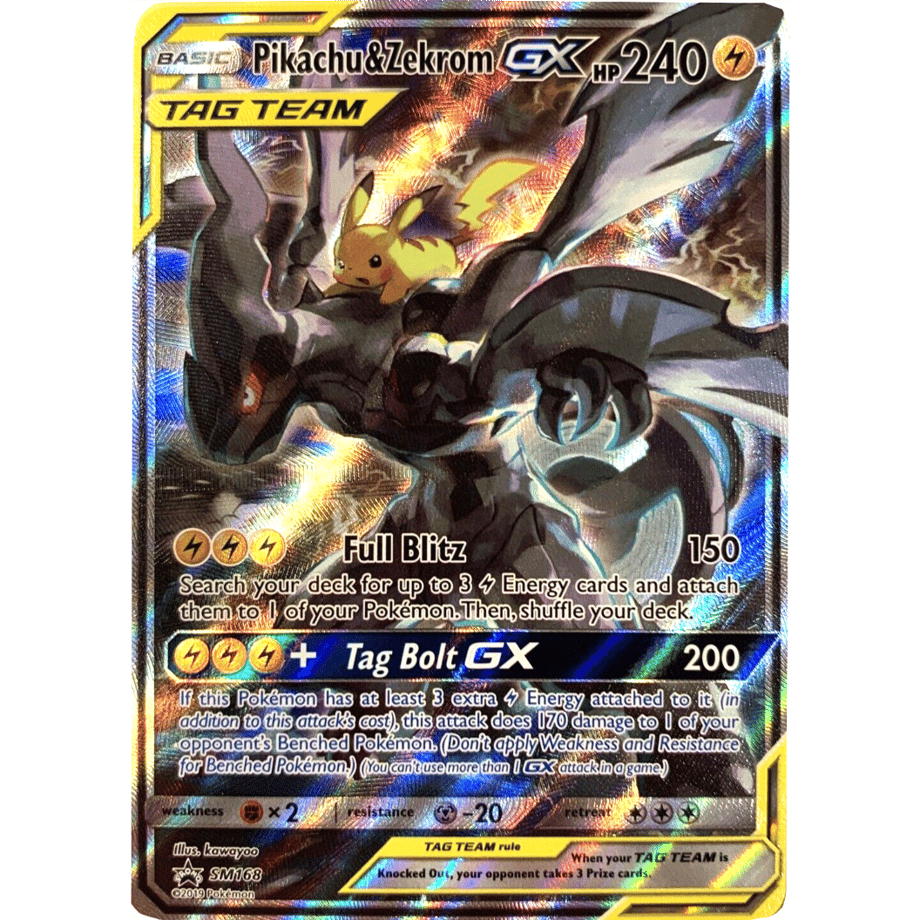ピカチュウ&ゼクロムGX(SA)【SR】 / Pikachu & Zekrom GX - SM Promos (SM168)