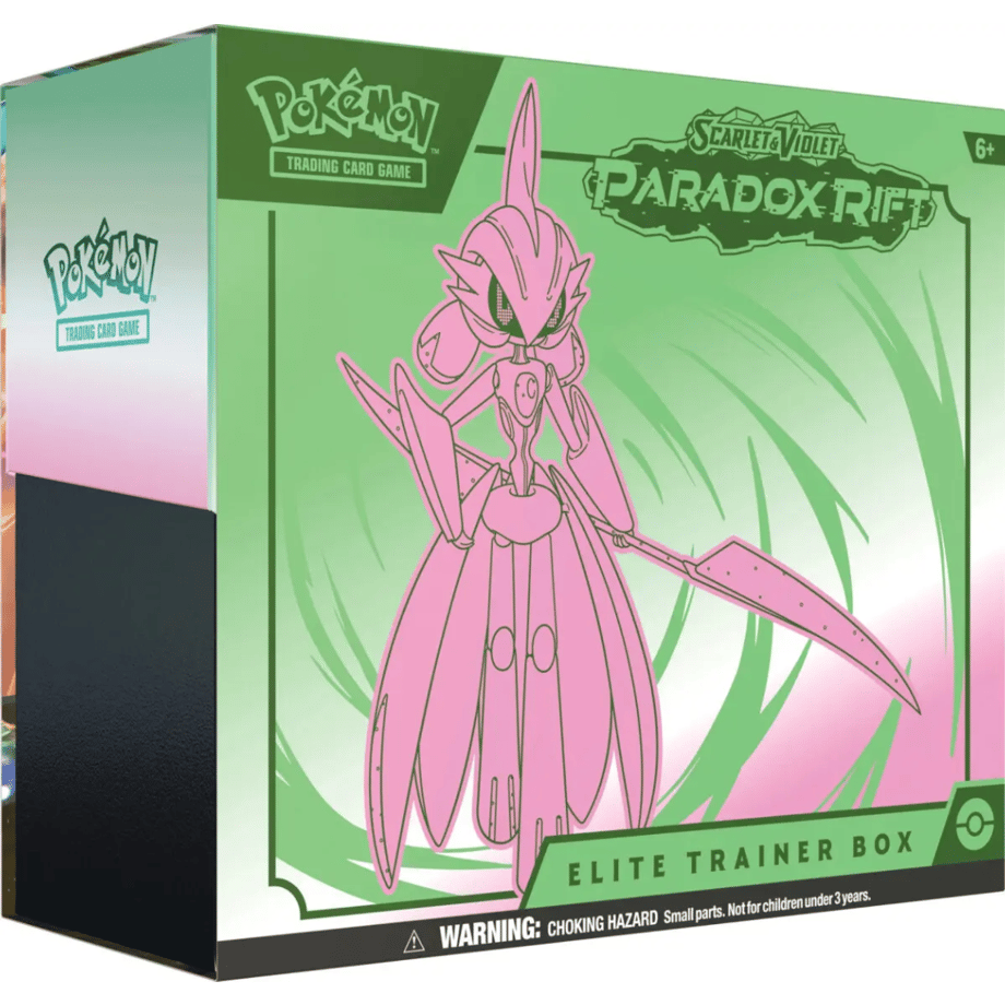【箱潰れの場合があります】ポケモンカード Paradox Rift Elite Trainer Box (テツノブジン)(緑・桃色)