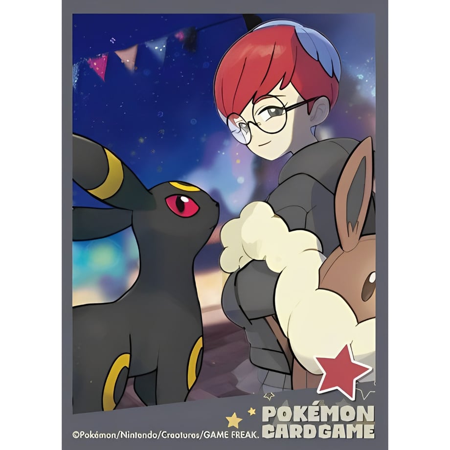 【バラ】 日版 ポケセン限定 POKÉMON TRAINERS ボタン&ブラッキー スリーブ (2023)