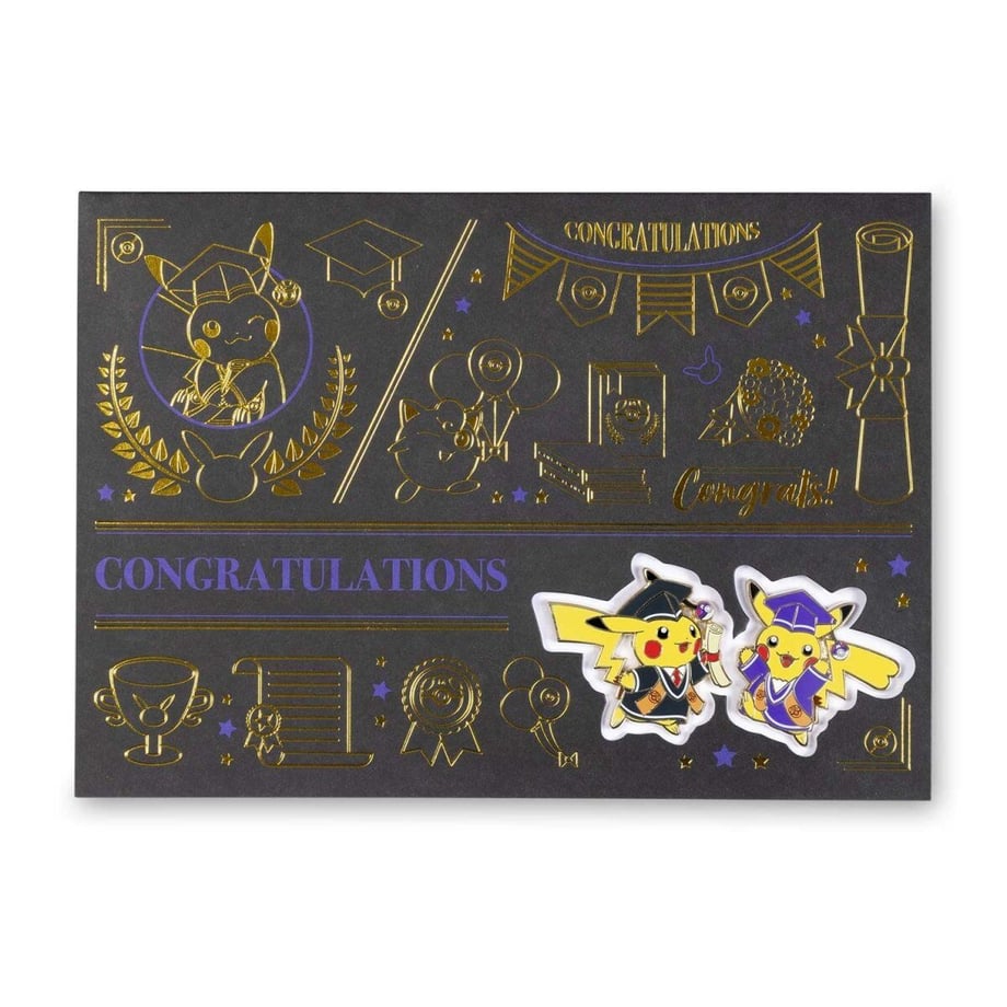 ポケモンセンター限定 卒業式 ピカチュウ 2023 ポケモン ピン & グリーティングカード