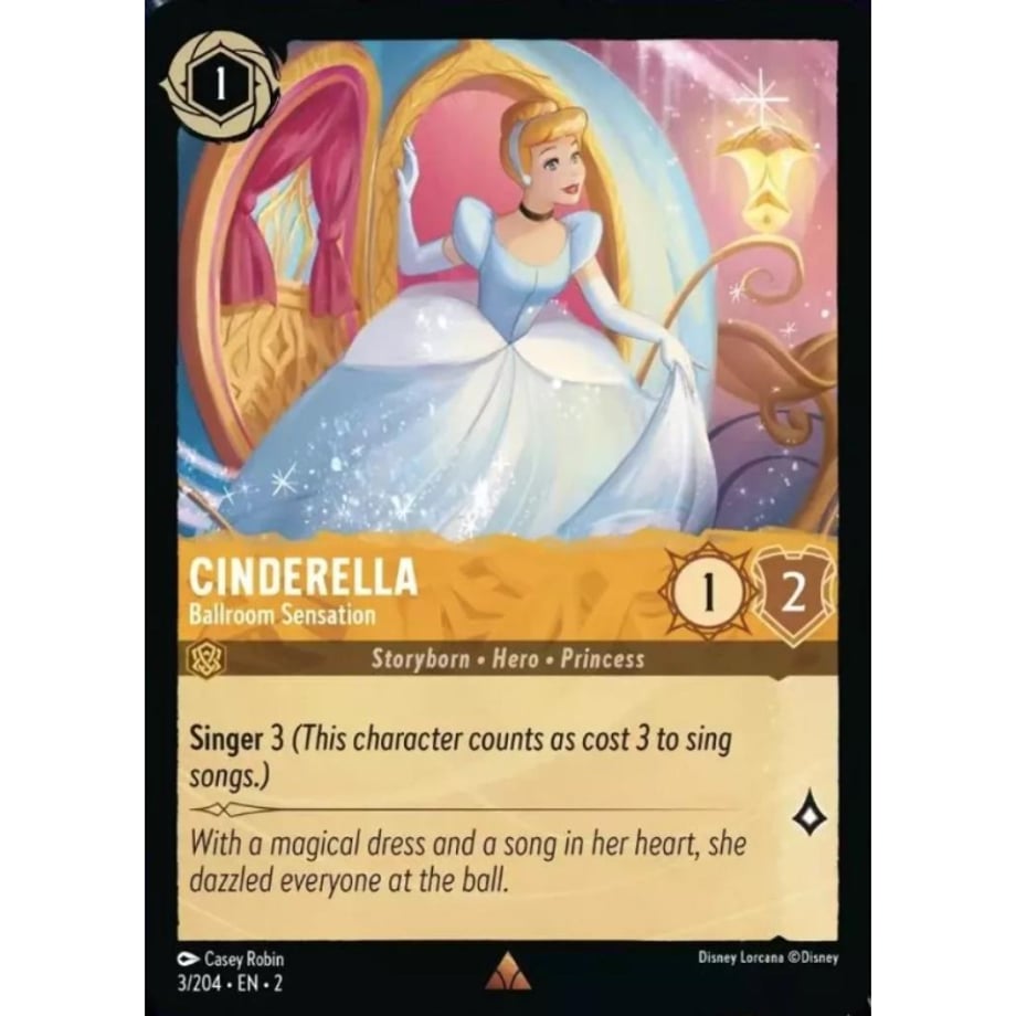 LORCANA シンデレラ【レア】 / Cinderella (Ballroom Sensation) - 3/204-EN-2 (Foil)