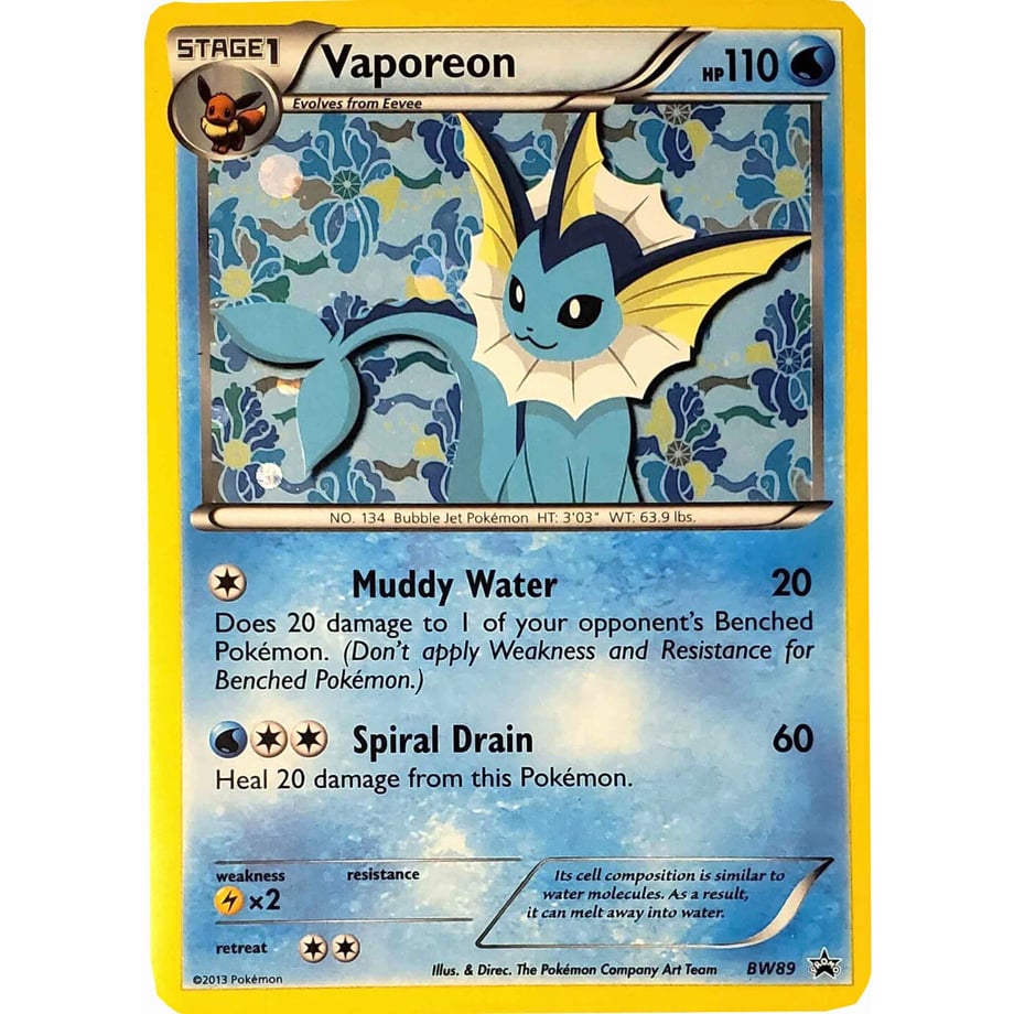 シャワーズ【P】 / Vaporeon - Black and White Promos (BW89)