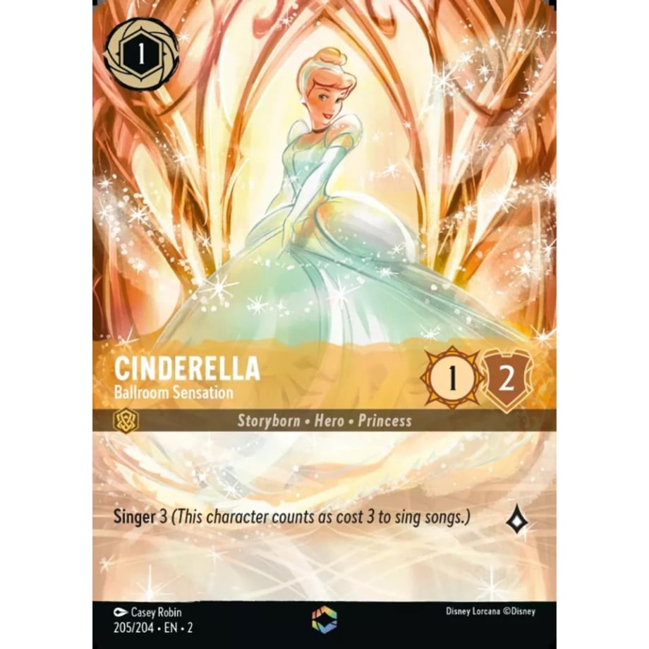 LORCANA シンデレラ【エンチャンテッド】 / Cinderella (Ballroom Sensation) - 205/204-EN-2