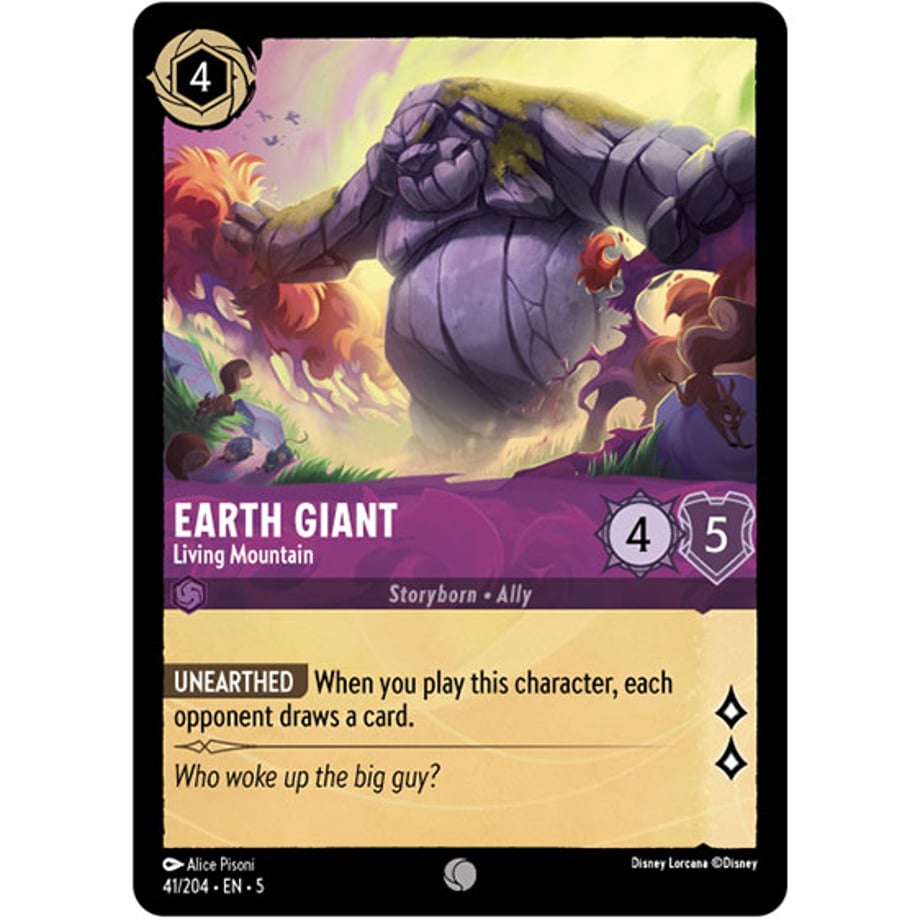 LORCANA アース・ジャイアント【コモン】 / Earth Giant (Living Mountain) - 41/204-EN-5