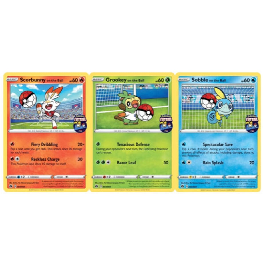 【未開封プロモ】海外限定絵柄 フットサル ガラル御三家 【3枚セット】