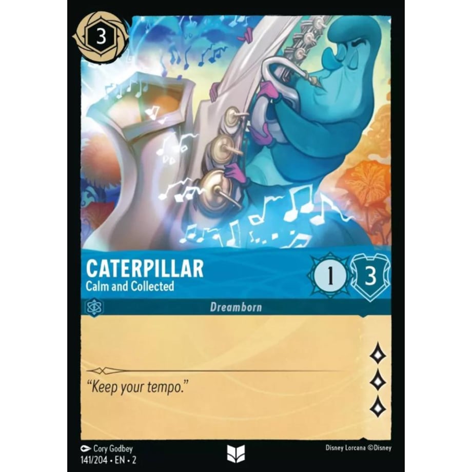 LORCANA あおいもむし【アンコモン】 / Caterpillar (Calm and Collected) - 141/204-EN-2(Foil)