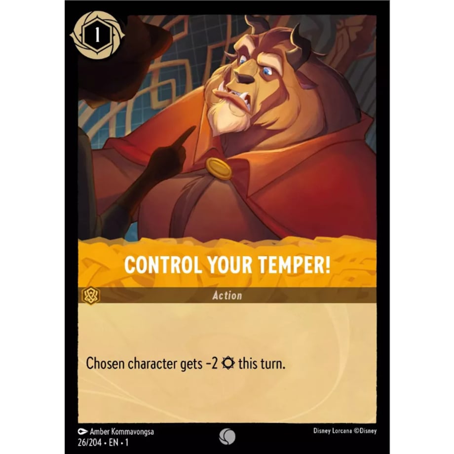 LORCANA カッとなるのをなんとかしたら!【コモン】 / Control Your Temper! - 26/204-EN-1(Foil)