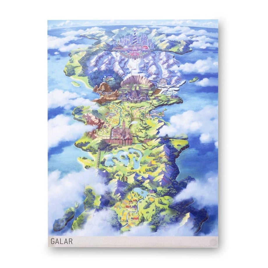 ポケモンセンター限定 ガラル地方 ポスター (約45.7cm × 61cm)