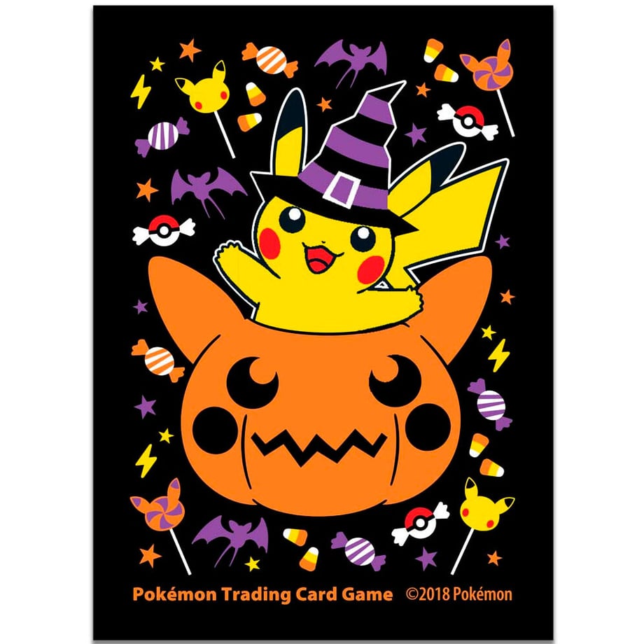 【バラ】 海外ポケセン限定 Pumpkin Pikachu Halloween(ピカチュウ)スリーブ (2018)