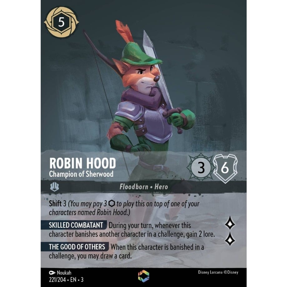 LORCANA ロビン・フッド 【エンチャンテッド】 / Robin Hood (Champion of Sherwood) - 221/204-EN-3