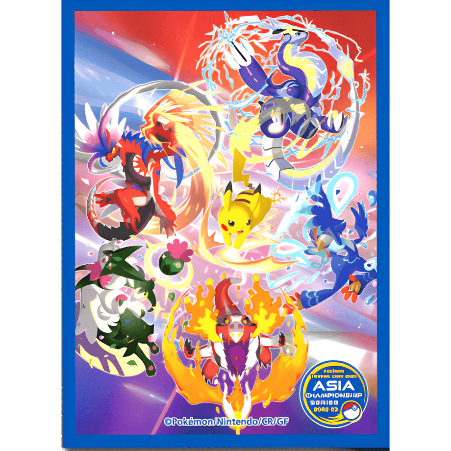 【バラ】 アジア大会会場限定 リージョナルリーグ大会オリジナル (パルデア御三家・ピカチュウ・コライドン・ミライドン) スリーブ (2023)