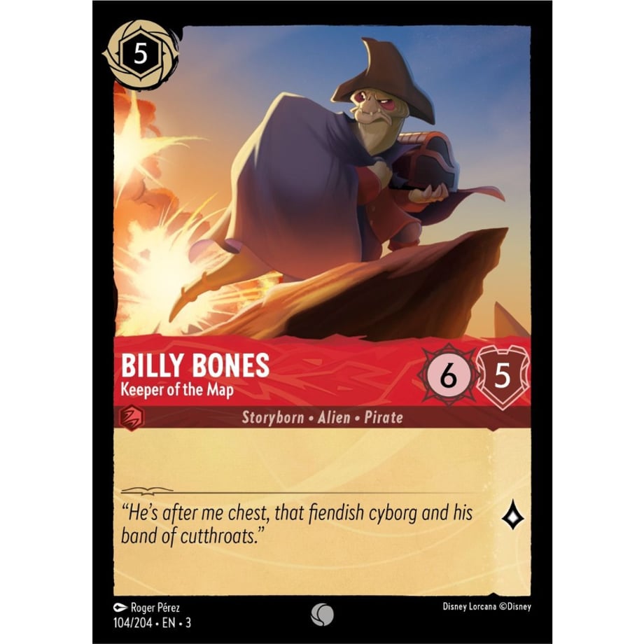 LORCANA Billy Bones (Keeper of the Map) - 104/204-EN-3