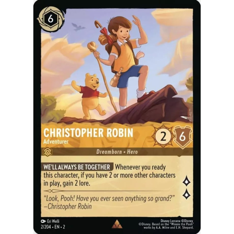 LORCANA クリストファー・ロビン【レア】 /Christopher Robin (Adventure) - 2/204-EN-2