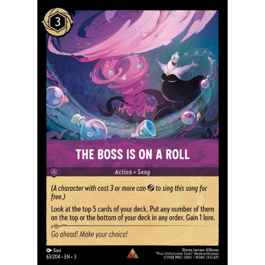 LORCANA The Boss Is on a Roll【レア】 / The Boss Is on a Roll - 63/204-EN-3