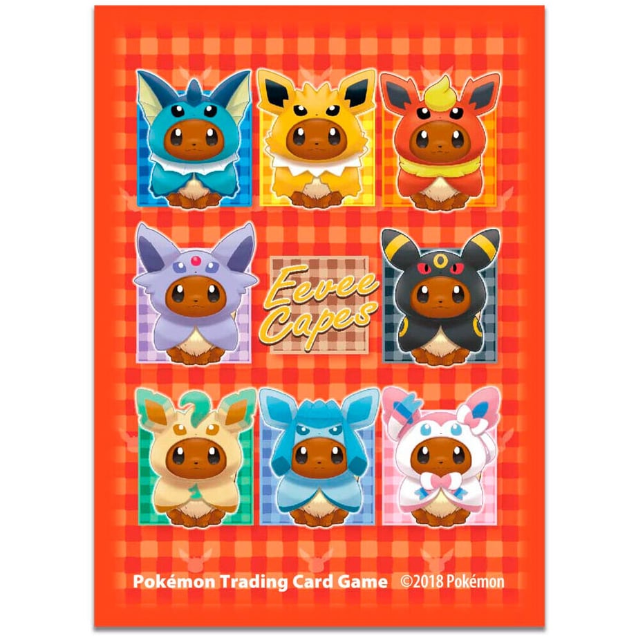 Pokemon Card Eevee Poncho Sleeves (65 cards)