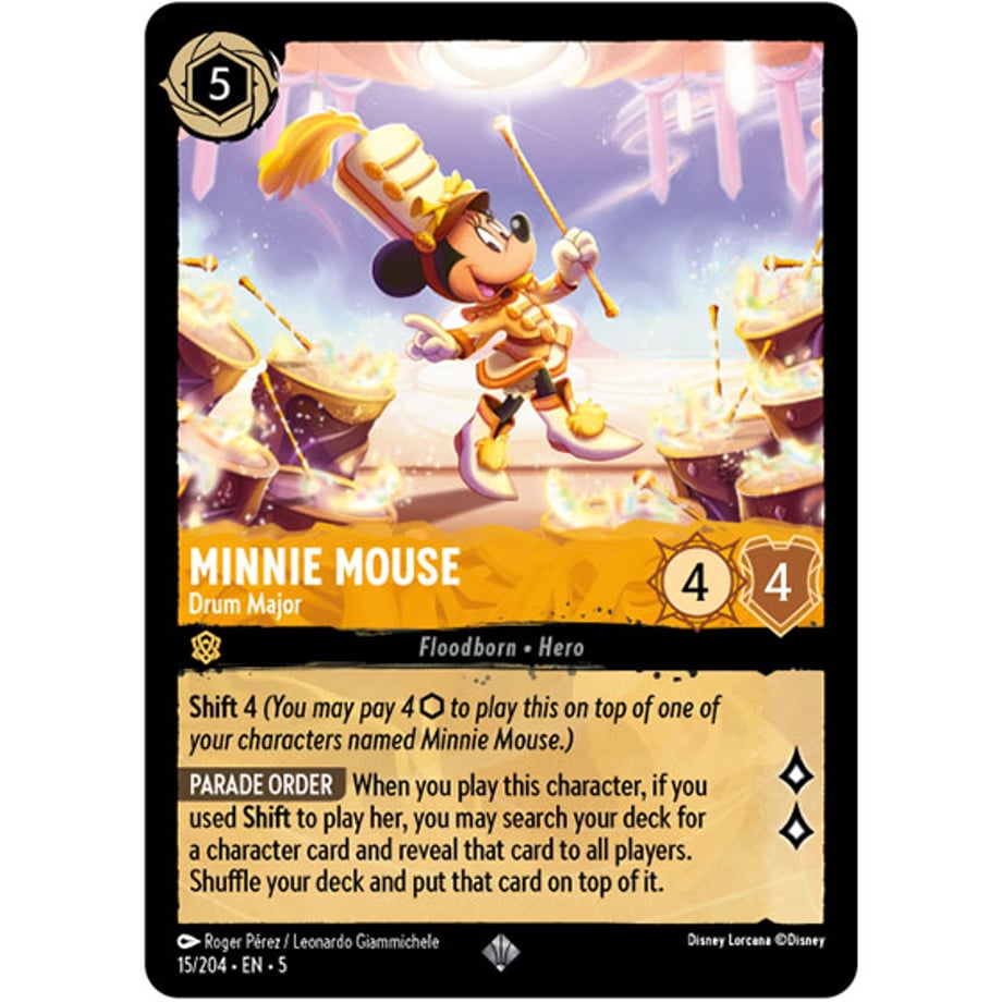 LORCANA ミニーマウス【スーパーレア】 / Minnie Mouse (Drum Major) - 15/204-EN-5