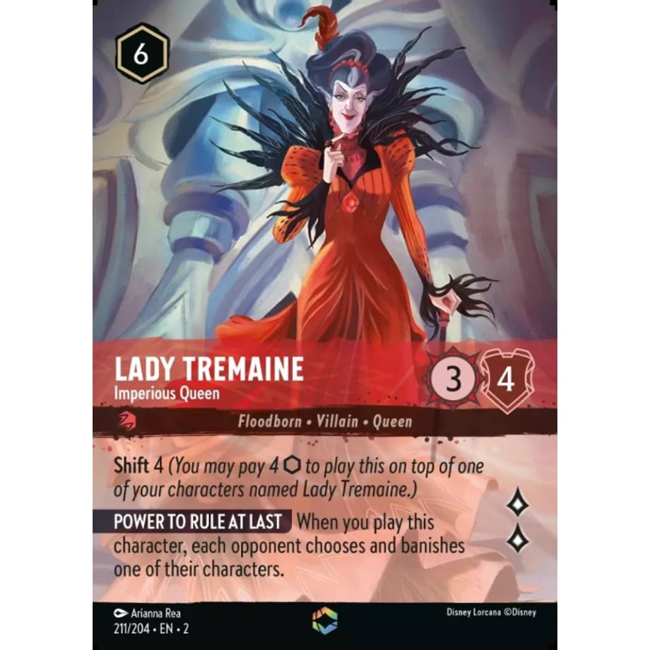 LORCANA トレメイン夫人【エンチャンテッド】 / Lady Tremaine (Imperious Queen) - 211/204-EN-2
