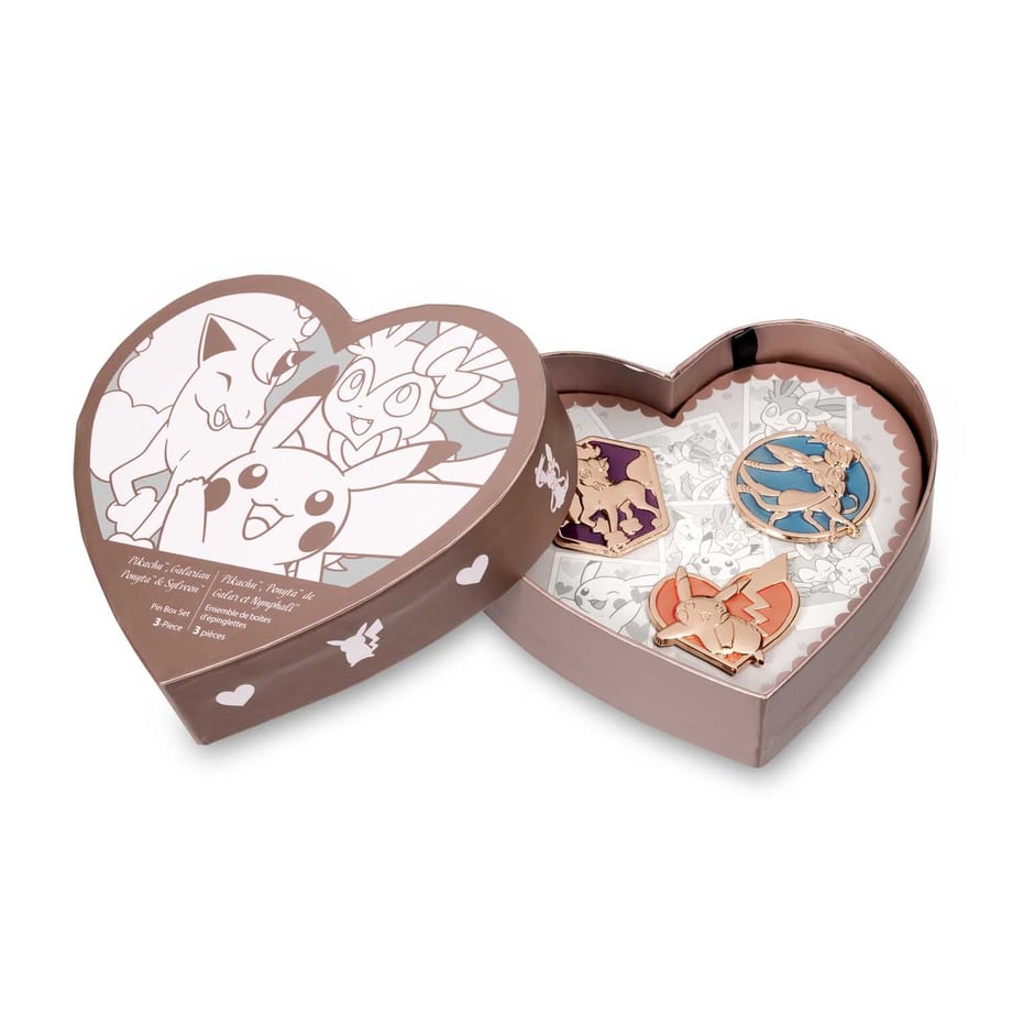 ポケモンセンター限定 ピカチュウ & ガラルポニータ & ニンフィア ピン BOX