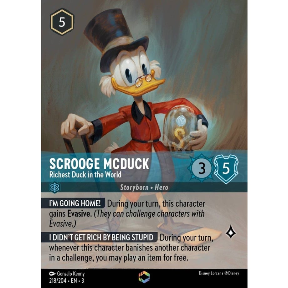LORCANA スクルージ・マクダック 【エンチャンテッド】 / Scrooge McDuck (Richest Duck in the World) - 218/204-EN-3
