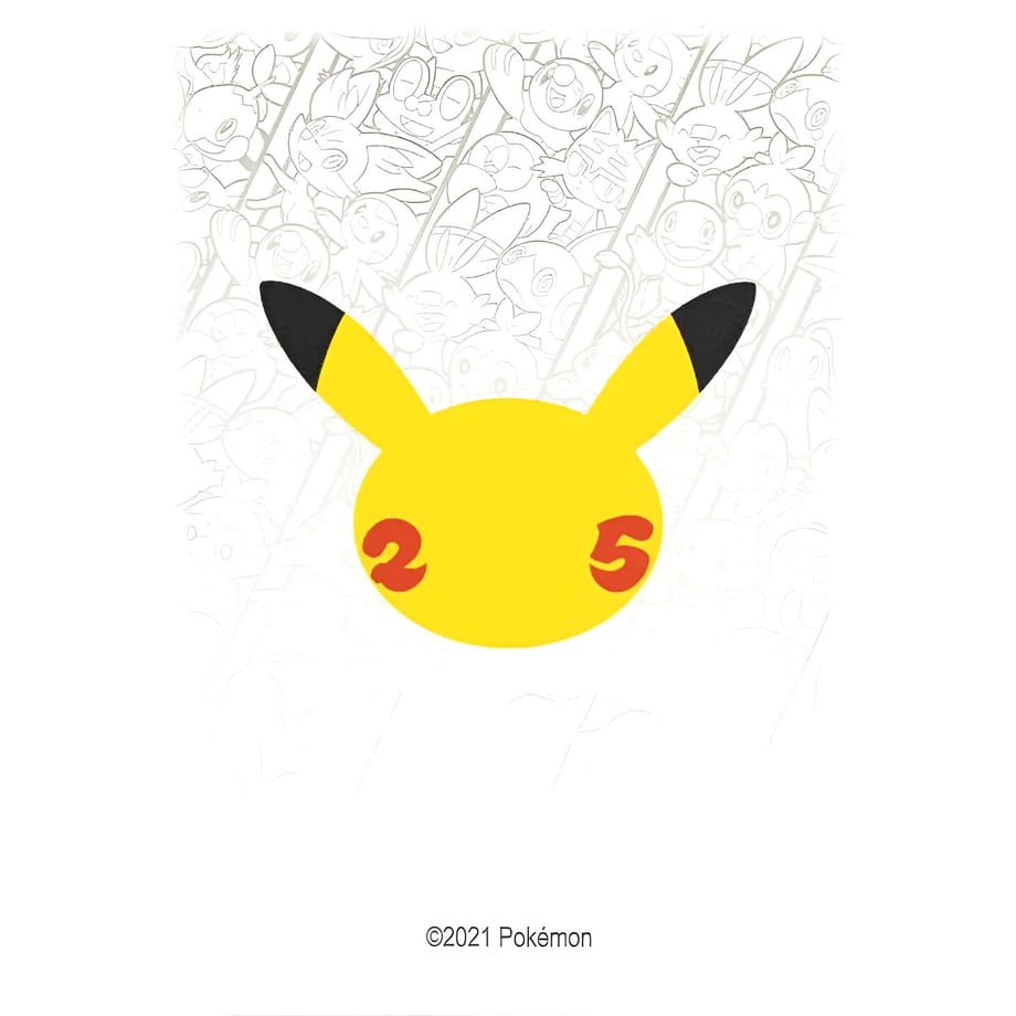 【バラ】 海外ポケセン限定 Pokémon Celebration (25th 白) スリーブ (2021)