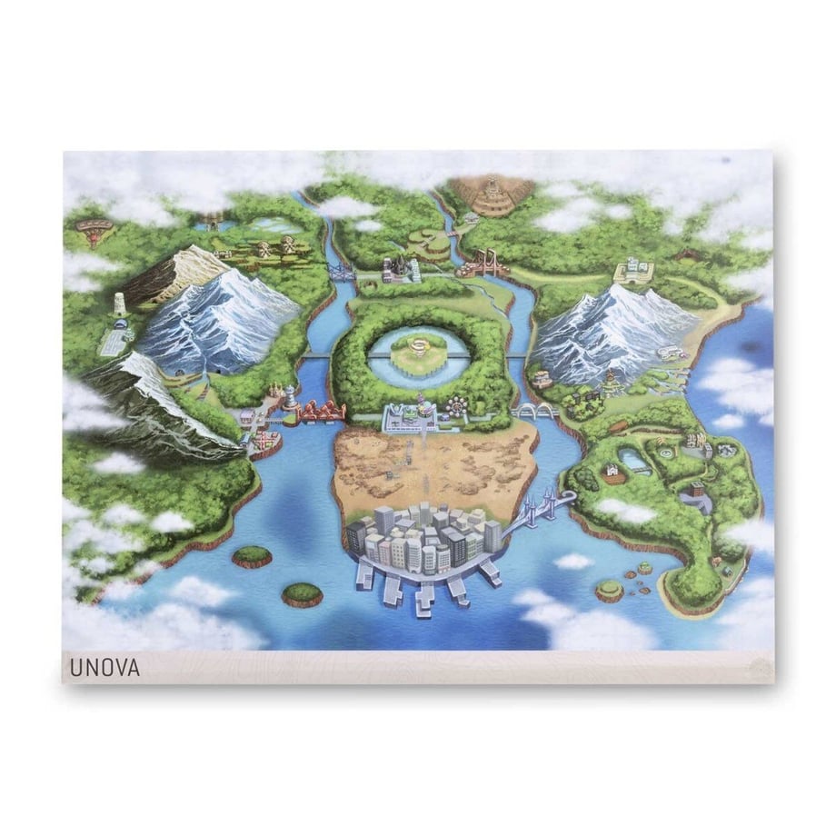 Pokémon Center exclusive Unova region poster (approx. 45.7cm x 61cm)