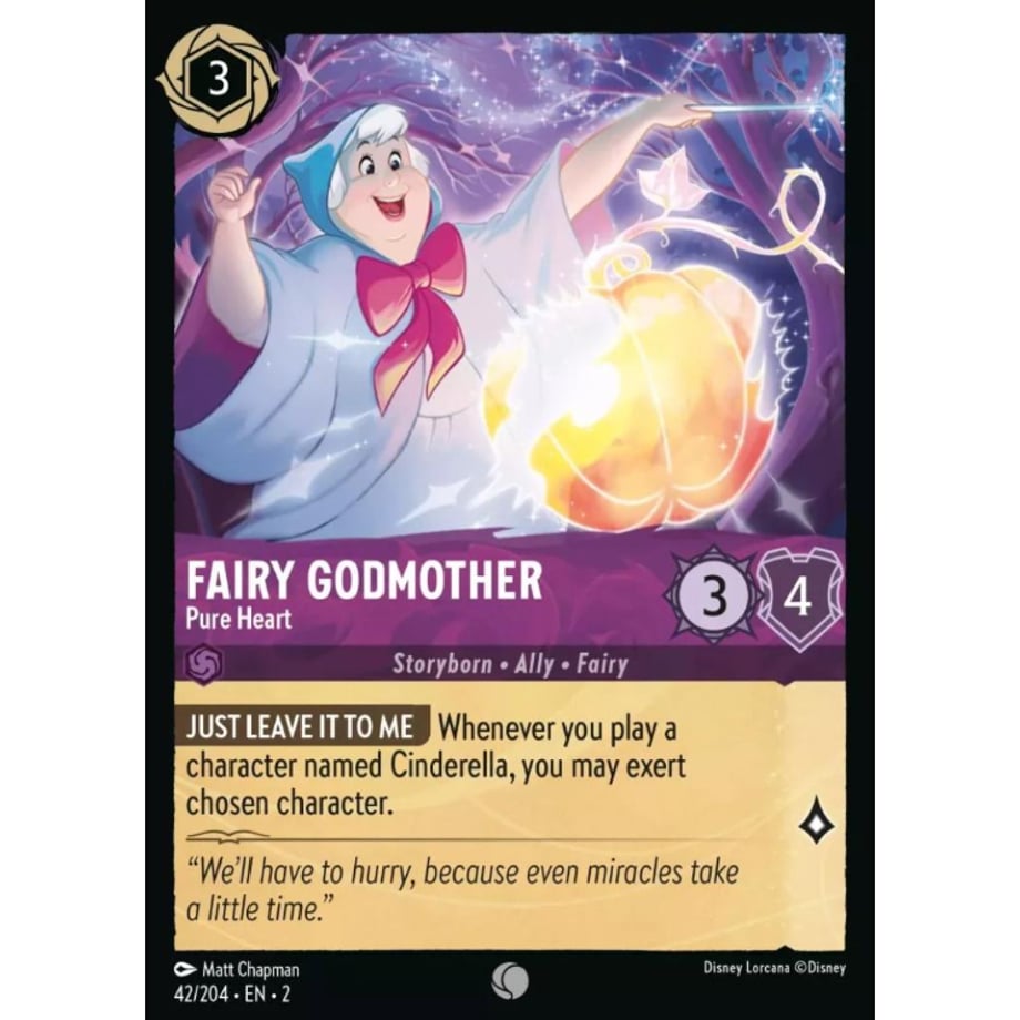 LORCANA フェアリーゴッドマザー【コモン】 / Fairy Godmother (Pure Heart) - 42/204-EN-2