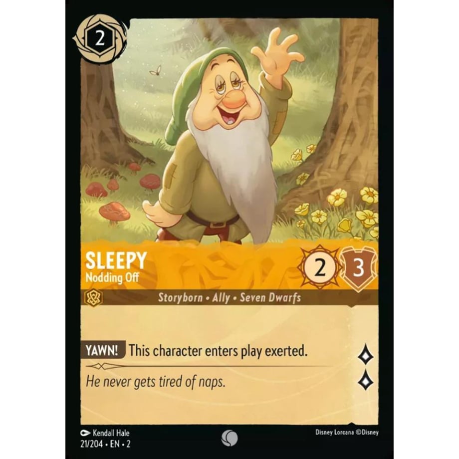 LORCANA スリーピー【コモン】 / Sleepy (Nodding Off) - 21/204-EN-2(Foil)
