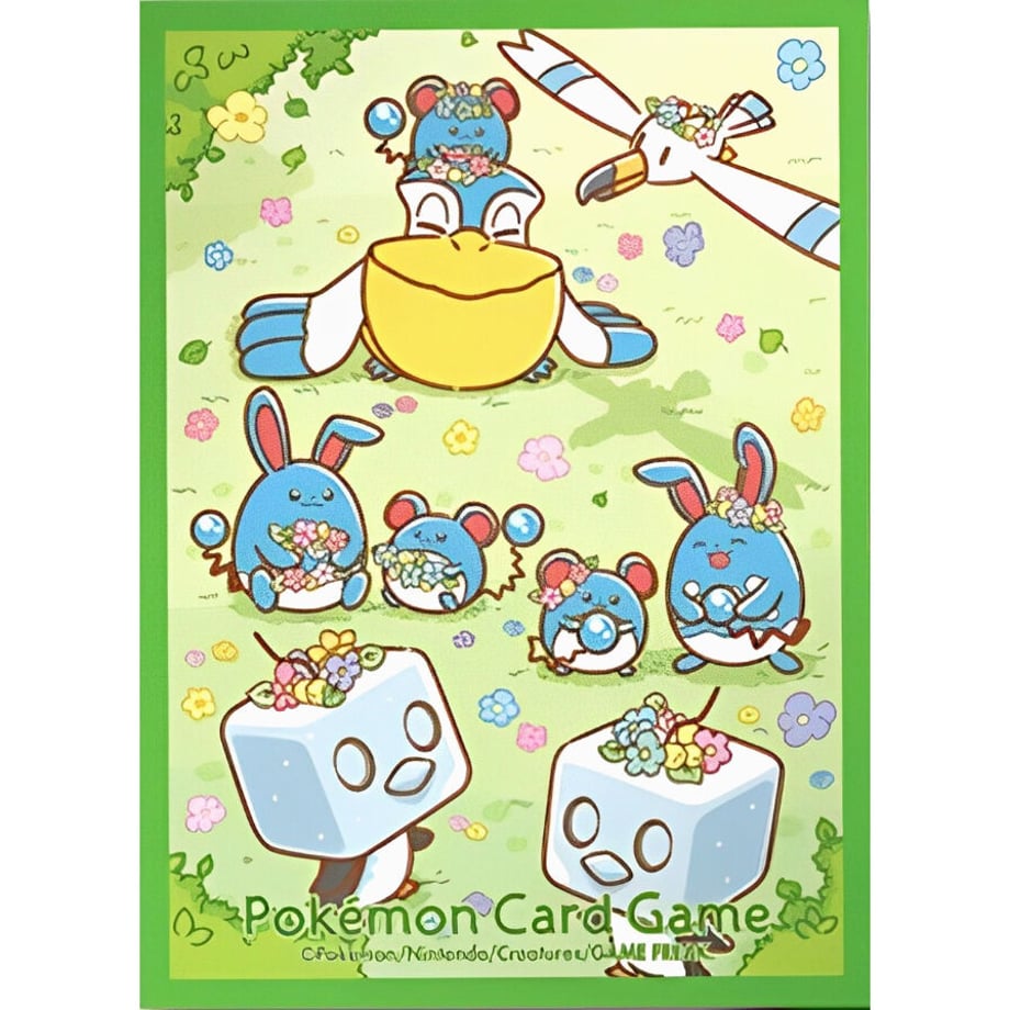 【バラ】 日版 ポケセン限定 花かんむりとマリルたち スリーブ (2023)