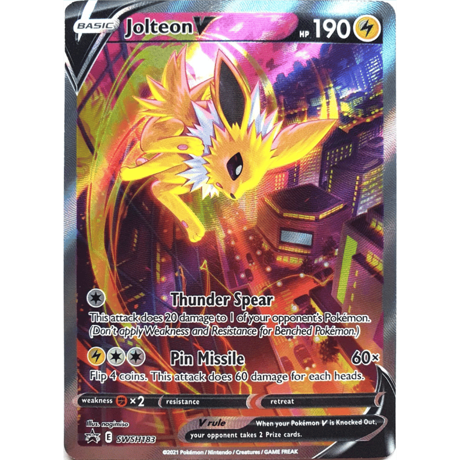 サンダースV(SA)【SR】 / Jolteon V - Sword & Shield Promo Cards (SWSH183)