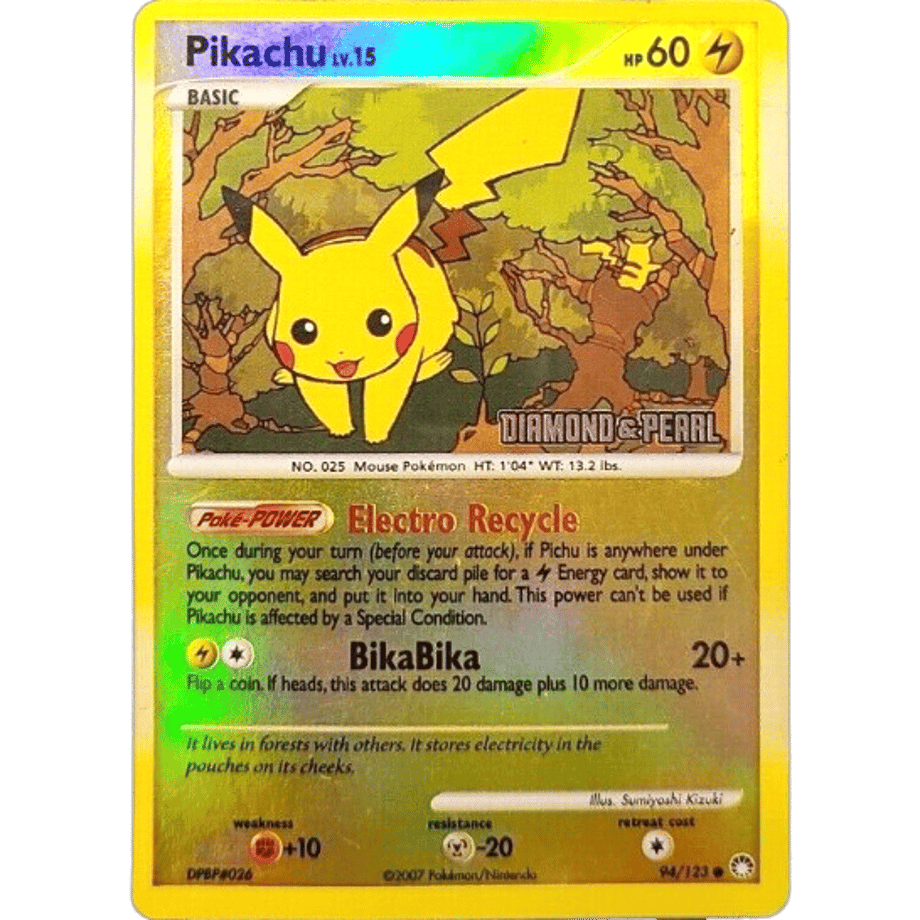 ピカチュウ【P】【リバホロ】/ Pikachu - Diamond & Pearl Burger King Promos (94/123)