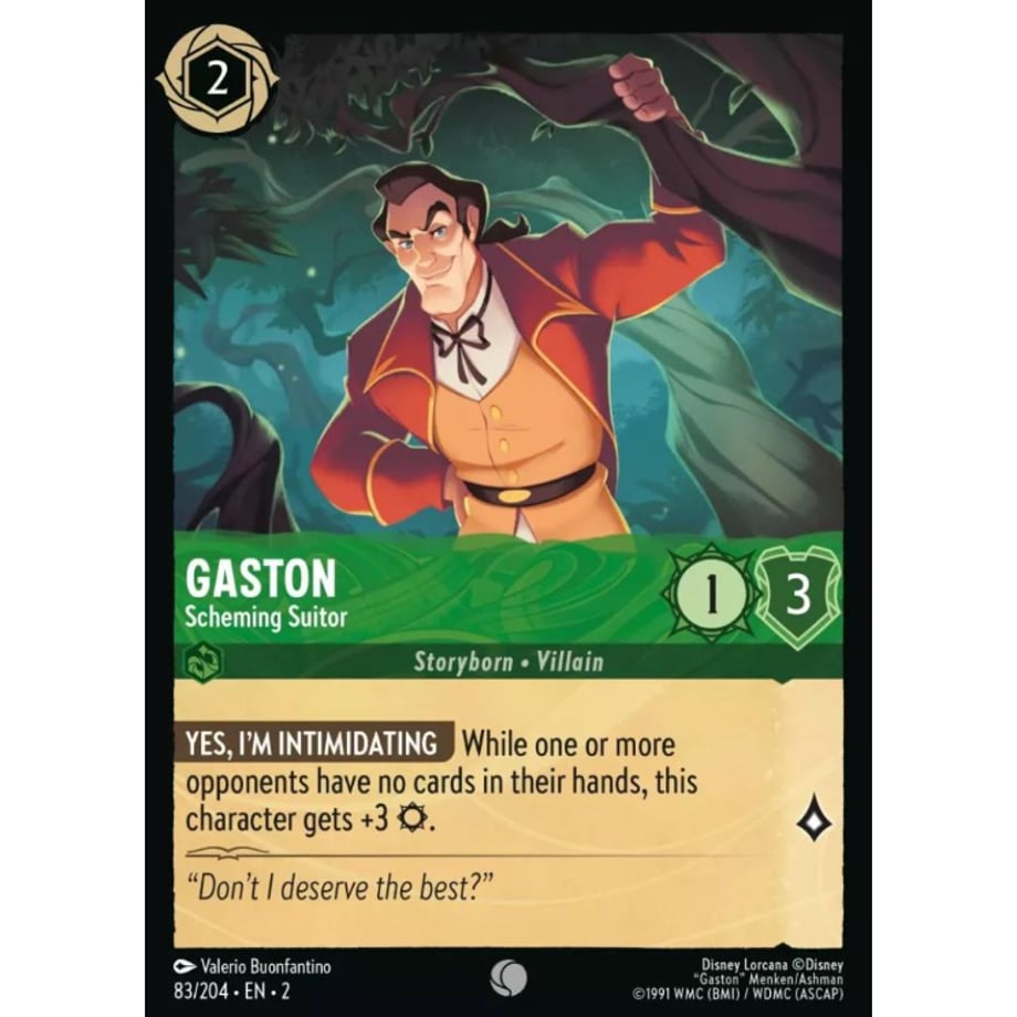 LORCANA Gaston (Scheming Suitor) - 83/204-EN-2(Foil)