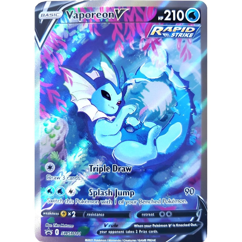 シャワーズV(SA)【SR】 / Vaporeon V - Sword & Shield Promo Cards (SWSH181)