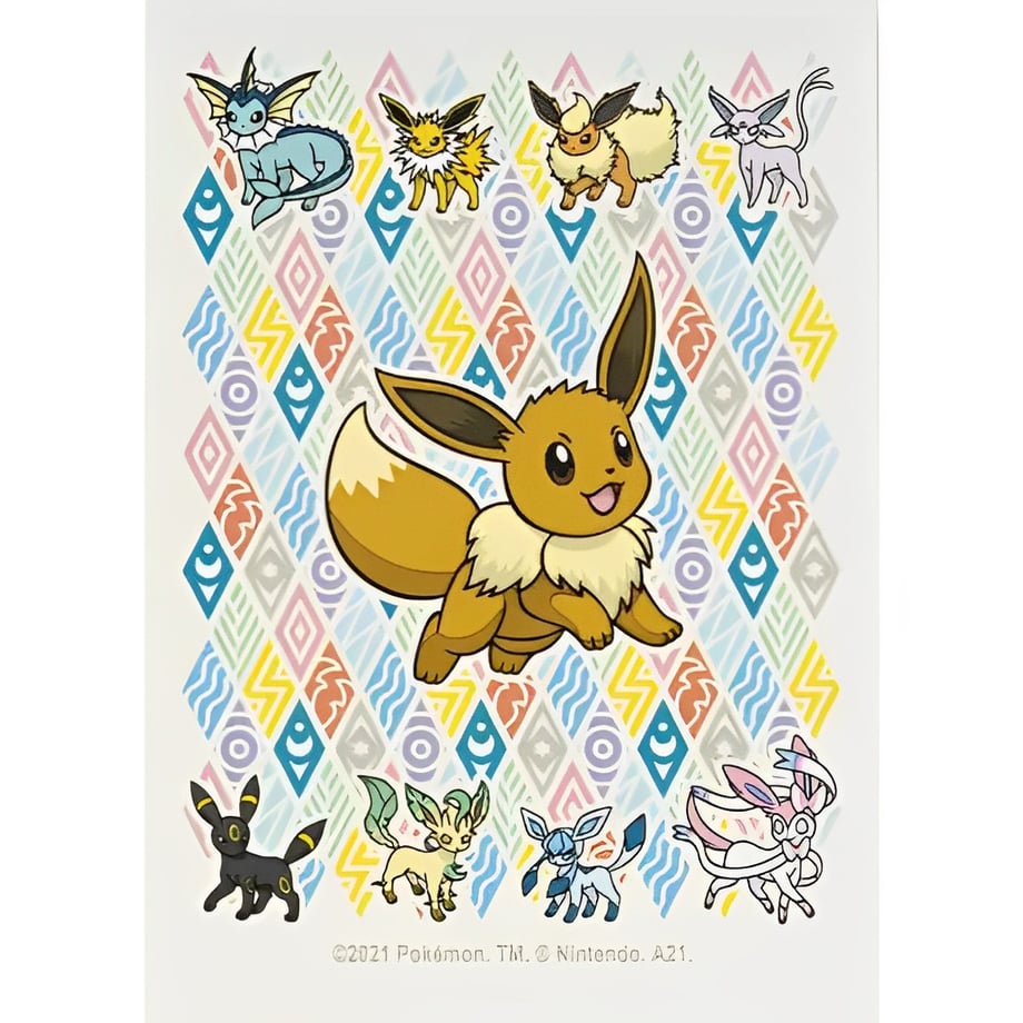 【バラ】海外ポケセン限定 Eevee Prismatic (ブイズ) スリーブ (2021)