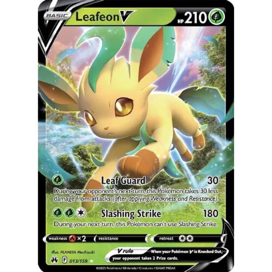 リーフィアV 【海外限定絵柄】/ Leafeon V - Crown Zenith (013/159)