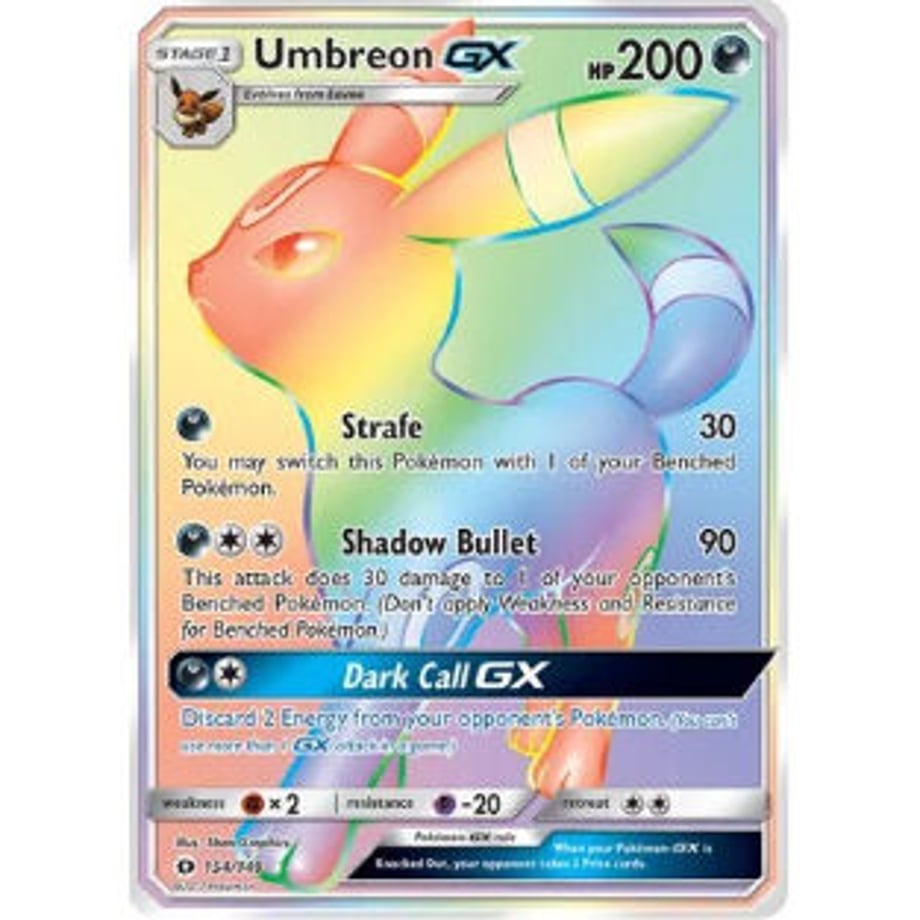 【C】ブラッキーGX【HR】 / Umbreon GX - SM Base Set (154/149)